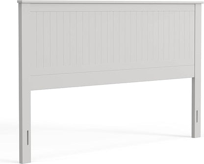 Glenwillow Home Campagne Wood Panel Headboard in White - King Size