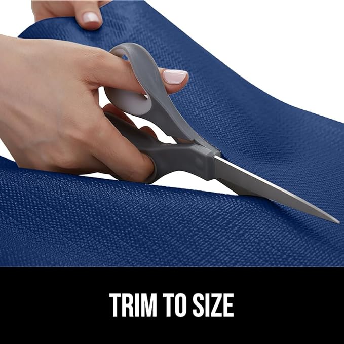 GORILLA GRIP DripGuard Shelf Liner, Non Adhesive Drawer and Kitchen Cabinet Protector, 20x240 Inch, Slip Resistant BPA Free Smooth Surface Plastic Liners for Cabinets, Bathrooms, Closets, Navy Blue