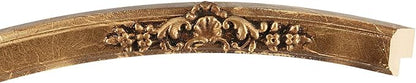 OVALCREST Oval Beveled Wall Mirror for Home Decor - Athena Style - Champagne Gold - 26" x 22" Outside Dimensions