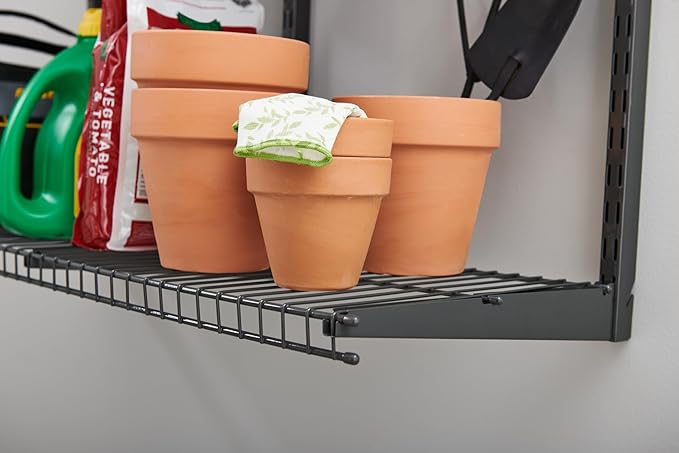 Rubbermaid Fasttrack Rail Storage 36"x12" 3-Shelf Kit, 350 lbs. Per Shelf, for Home/Garage/Shed/Workshop Organization