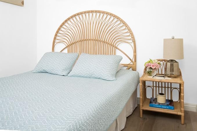 KOUBOO Rattan Loop Headboard, Full, Natural