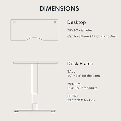 FLEXISPOT E6 MAX Bamboo 78x30 Inch Dual Motor 3-Stage Heavy Duty Standing Desk, 330lbs Weight Capacity, Height Adjustable Desk w/Cable Management & Wheels (Solid Bamboo Curved Desktop + White Frame)
