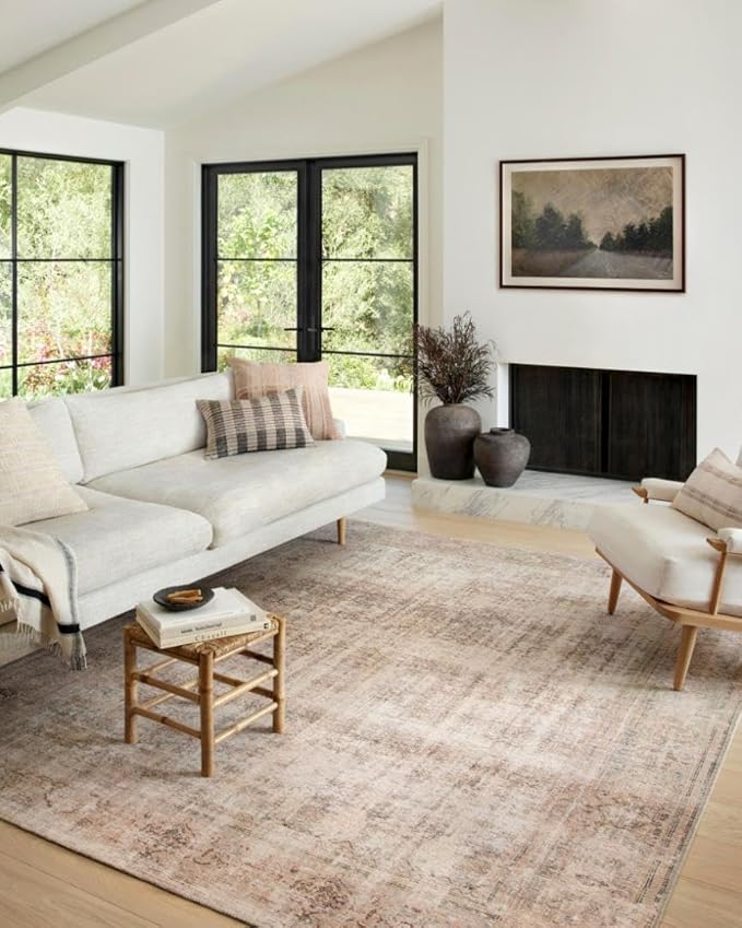 Loloi Amber Lewis Georgie Collection GER-02 Ocean/Sand 2'-6" x 7'-6", .19" Pile Height, Runner Rug