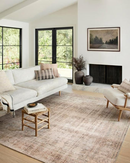 Loloi Amber Lewis Georgie Collection GER-02 Ocean/Sand 3'-9" x 5'-6", .19" Pile Height, Accent Rug
