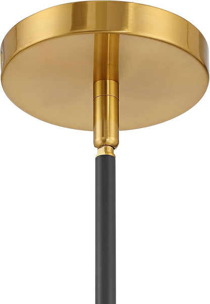 Possini Euro Design Possini Euro Gwynn 26 1/2" Black and Gold 3-Light Modern Chandelier
