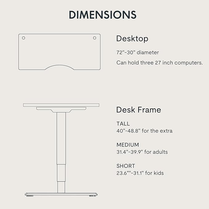 FlexiSpot E6 Bamboo 3-Stage Dual Motor 72 x 30 Electric Standing Desk Sit Stand Up Desk, Holds 220 lbs, Adjustable Height w/ Memory Presets, Solid Bamboo Curved Desktop & White Frame, Ships in 2 Boxes