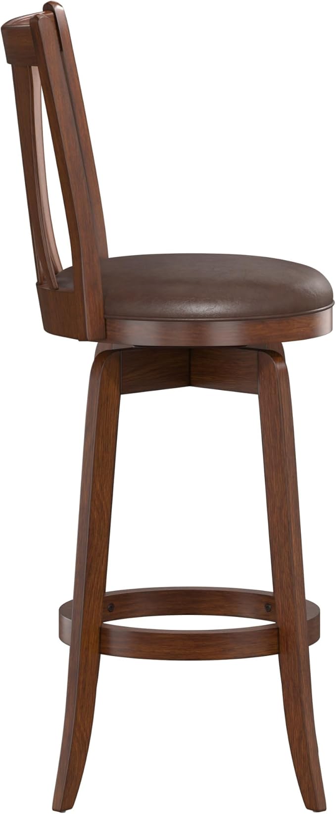 Hillsdale 29.5" Savana Wood Swival Bar Height Stool, Cherry