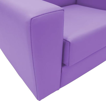 Factory Direct Partners SoftScape Inspired Playtime Classic Reading Chair, Children's Commercial-Grade Upholstered Furniture for Home, Daycare, Preschool, Library; Comfy Modern Design - Lavender