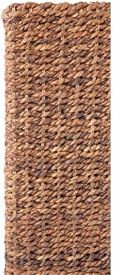 MAKLAINE 62.5" Banana Leaf Panel Headboard in Honey/Dark Brown