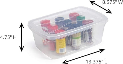 Rubbermaid Cleverstore 6 Qt Clear Storage Bins with Lids, 12-Pack, Stackable, BPA-Free, Made in USA