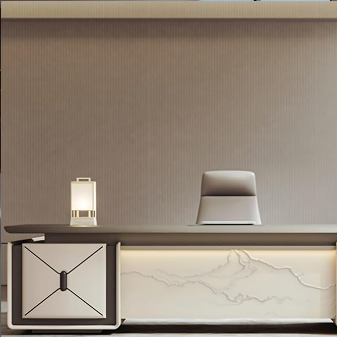 94IN L-Shaped Executive Desk with Drawer Cabinet, Executive Office Desk with LED Strip & Exquisite Handle & Fashionable Pattern Design