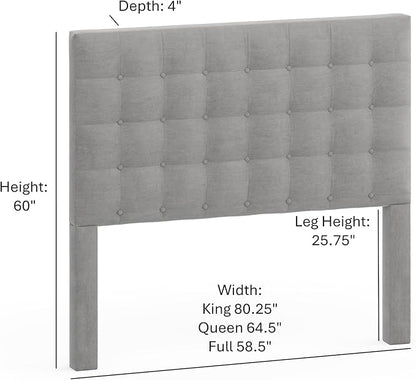 Grey Sutton Full Headboard