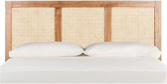SAFAVIEH Home Collection Vienna Natural Cane Full Headboard Platform, Double
