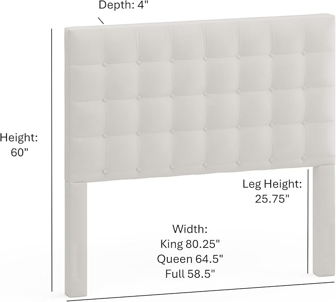 White Sutton Full Headboard