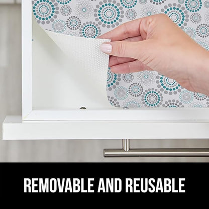 GORILLA GRIP DripGuard Shelf Liner, Non Adhesive Drawer and Kitchen Cabinet Protector, Slip Resistant BPA Free Smooth Surface Plastic Liners for Cabinets, Bathrooms, Closets, 12x240 Inch, Spiral