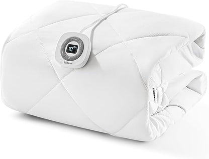 Bedsure Heated Mattress Pad Full - Bed Warmer with Memory & Preheat Functions, 12-Hour Auto Off & 10 Heat Settings, Single Controller, Fast Heating, Brushed Electric Mattress Pad Full, 54"x75"