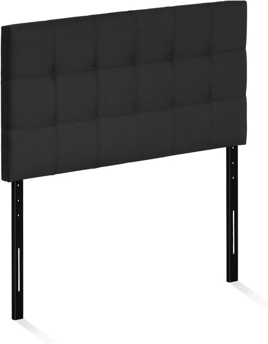 FURINNO Roanne Tufted Headboard, Twin, Black