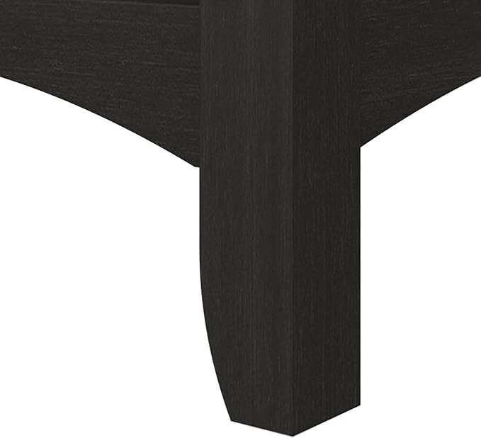 Bush Furniture Salinas Computer Desk with Hutch | Study Table with Drawers, Cabinets & Pullout Keyboard/Laptop Tray | Modern Home Office Desk in Vintage Black | Work Desk with Storage