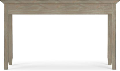 SIMPLIHOME Amherst Desk - 54-Inch Wide Solid Wood Writing Desk in Distressed Grey, Transitional Home Office Computer Table for Workspace or Study with 2 Drawers and Flip-Down Keyboard Tray