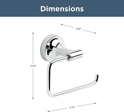 Franklin Brass Voisin (1-Pack) Toilet Paper Holder Polished Chrome Tissue Roll Holder for Bathroom Organization and Storage European Single Post Toilet Tissue Holder Wall Bathroom Accessories VOI50-PC