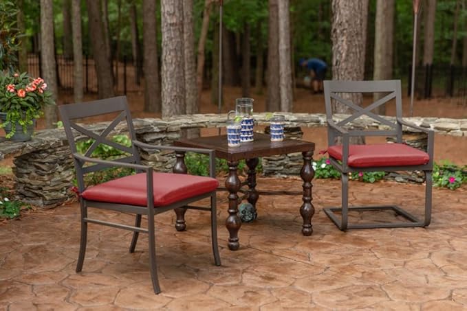 Sunbrella Patio Cushions - (2 Pack) - 20" W x 18" L x 2.5" T, Outdoor Chair Cushion with Comfort, Style & Durability Designed for Outdoor Living - Made in The USA