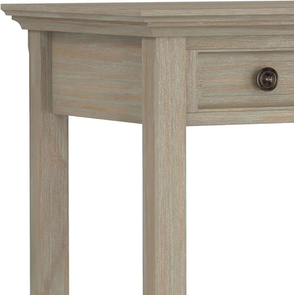 SIMPLIHOME Amherst Desk - 54-Inch Wide Solid Wood Writing Desk in Distressed Grey, Transitional Home Office Computer Table for Workspace or Study with 2 Drawers and Flip-Down Keyboard Tray
