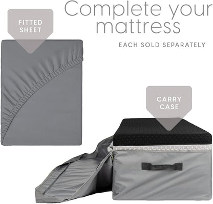 Milliard Dual Sided Premium Tri Folding Mattress, Memory Foam Foldable Mattress with Waterproof Washable Cover + Bonus Eye Mask Included