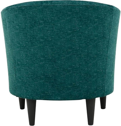 Pemberly Row 17.5" Traditional Polyester Fabric Club Chair in Teal
