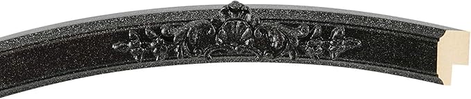 OVALCREST Oval Beveled Wall Mirror for Home Decor - Athena Style - Black Silver - 21" x 17" Outside Dimensions