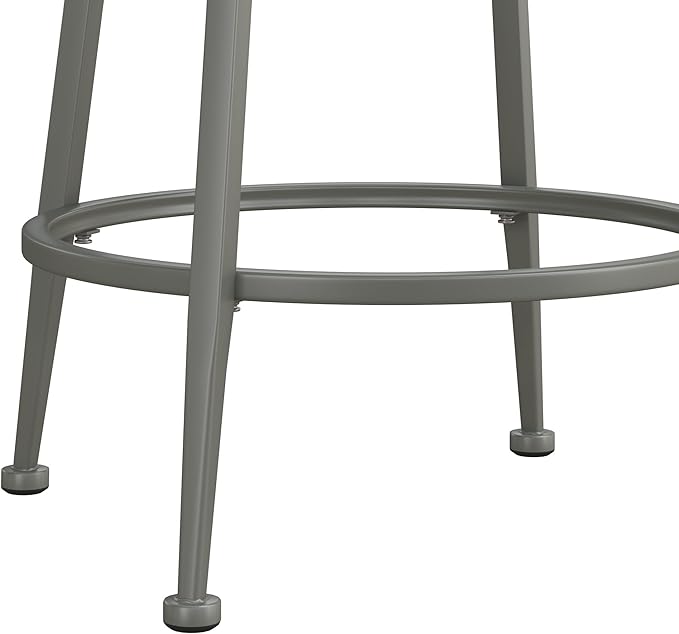 Hillsdale Hutchinson Swivel Counter Height Stool, Pewter