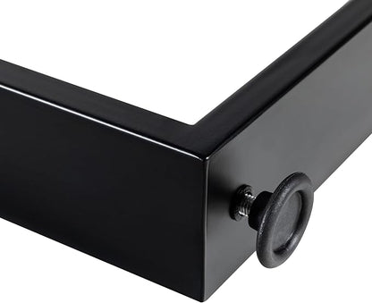 Bench Legs16 Inch，Metal Table Legs16”H x 17.7”W, Furniture Desk Chair Legs,Coffee Table Legs， Set of 2, Black