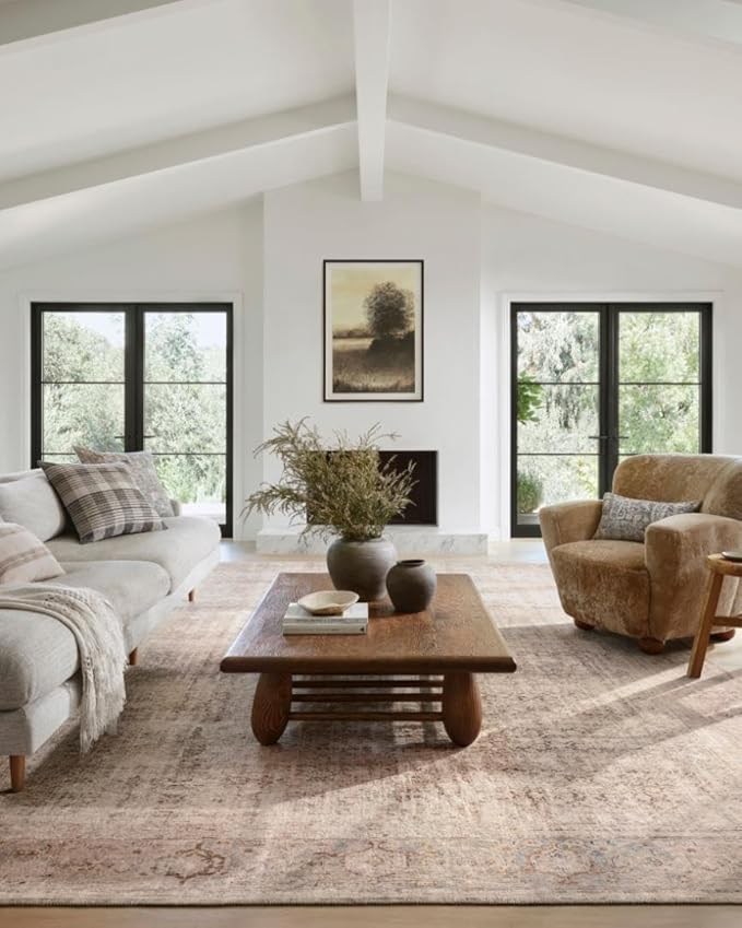 Loloi Amber Lewis Georgie Collection GER-02 Ocean/Sand 8'-4" x 11'-6", .19" Pile Height, Area Rug