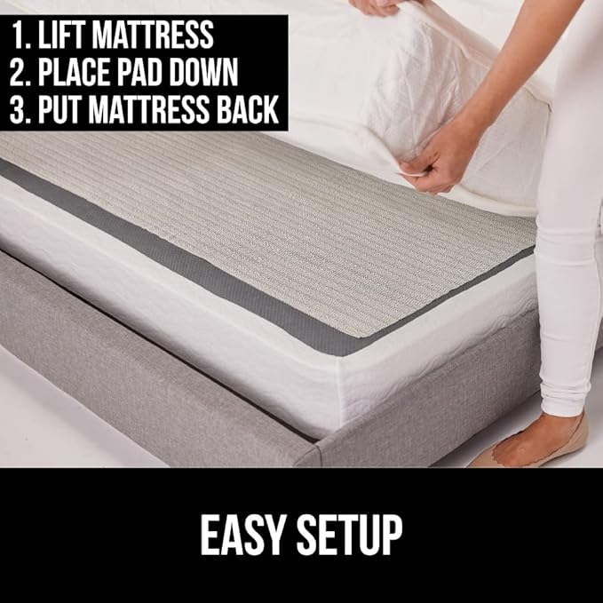GORILLA GRIP Non Slip Mattress Gripper, Prevents Mattresses from Sliding and Holds Bed in Place, Pad Grips Beds, Sofa, Couch, Chair Cushions and Helps Keep Topper from Slipping, Easy Trim Pads, Twin