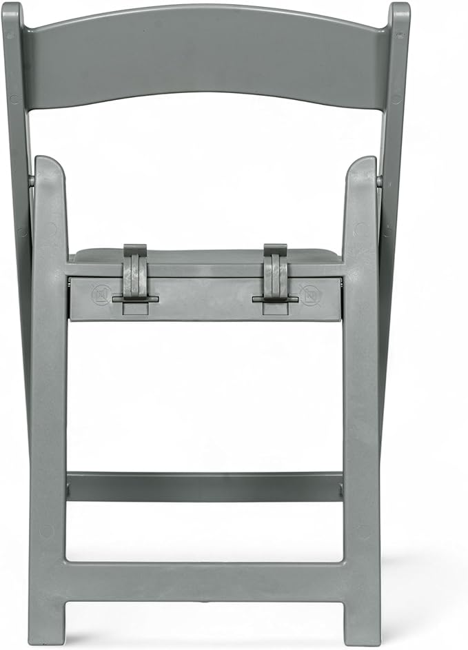 Flash Furniture Hercules Set of 2 Kids Gray Resin Folding Chairs with Gray Vinyl Padded Seats
