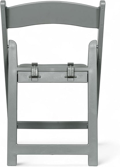Flash Furniture Hercules Set of 10 Kids Gray Resin Folding Chair with Gray Vinyl Padded Seat