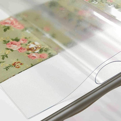 NECAUX Custom 24 x 59 Inch Frosted Table Cover Protector, 1.5mm Thick Plastic Water Resistent Heavy Duty Desk Pad Mat Non-Slip Tablecloth Protector for Coffee Table Sofa Table, Media Stand, Countertop