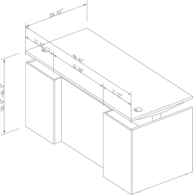 Adjustable Height Executive Standing Desk - Dual Motor Electric Sit-Stand Workstation with 4 Memory Handsetctric Sit-Stand Desk with Lockable Storage