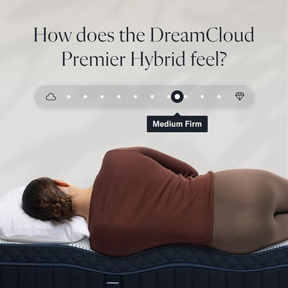 DreamCloud Premier 13" Queen Mattress - Luxury Hybrid Gel Memory Foam - 365 Night Trial - Fiberglass Free - Forever Warranty - Mattress in a Box - CertiPUR-US Certified