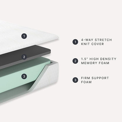 Signature Design by Ashley King Size Chime 10 Inch Medium Firm Memory Foam Mattress with Green Tea & Charcoal Gel for Pressure Relief, Fiberglass Free, Mattress In A Box