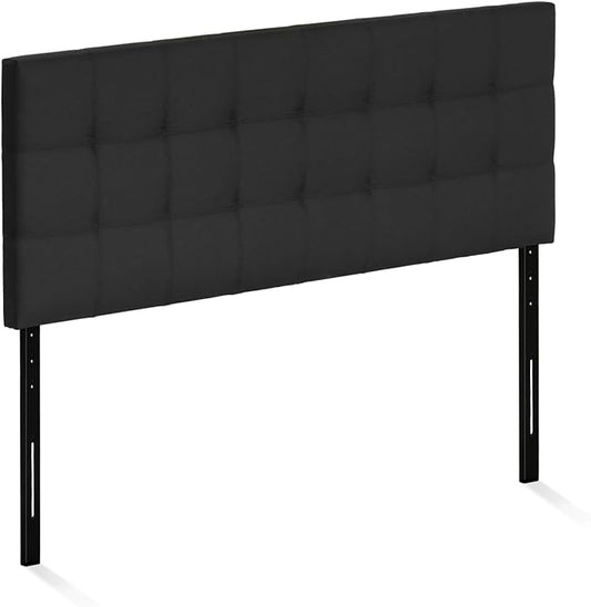 Furinno Roanne Tufted Headboard, Full, Black