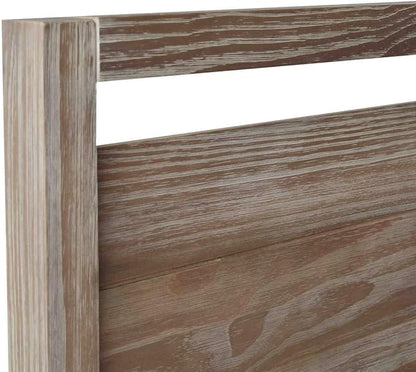Grain Wood Furniture Loft Queen Size Solid Wood Bed, Brushed White