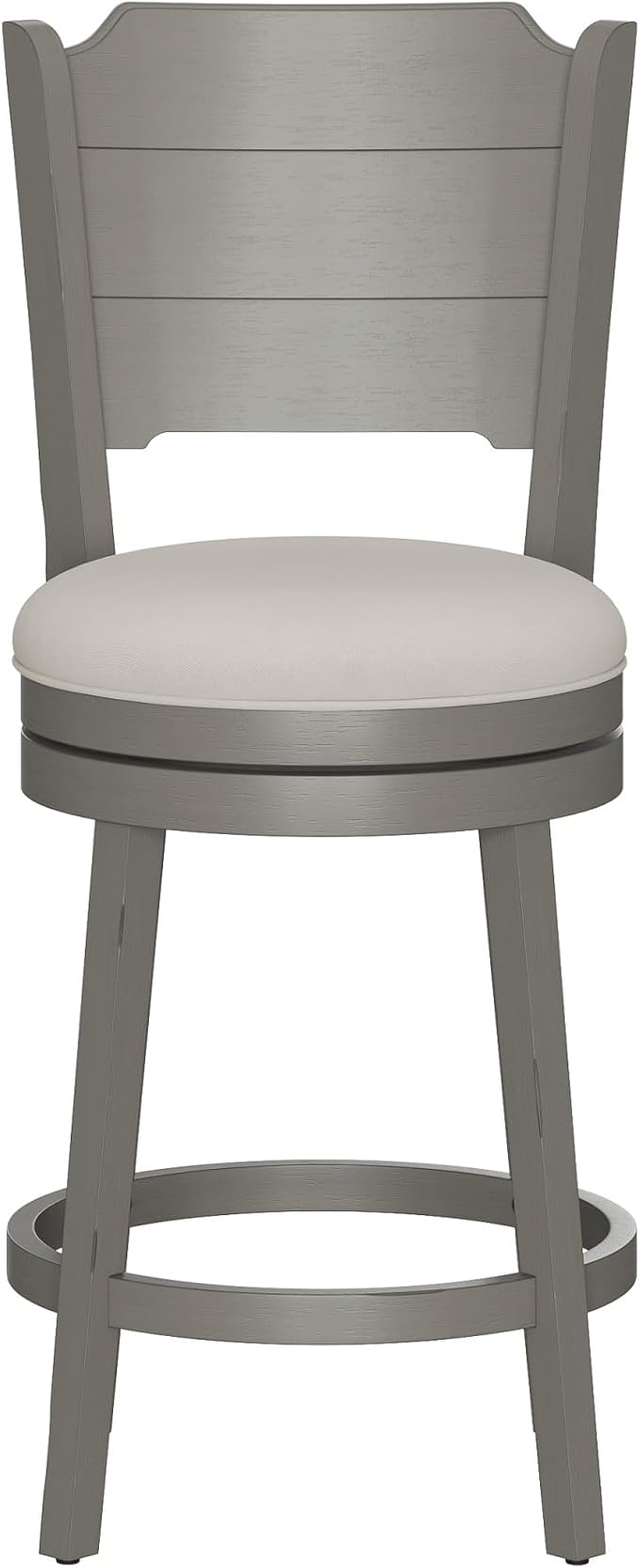 Hillsdale Clarion Swivel Counter Height Stool, Distressed Gray