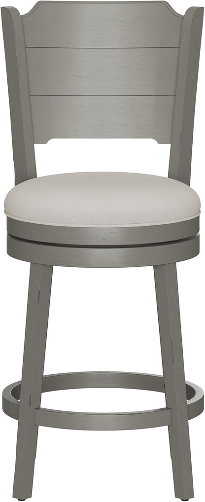 Hillsdale Clarion Swivel Counter Height Stool, Distressed Gray