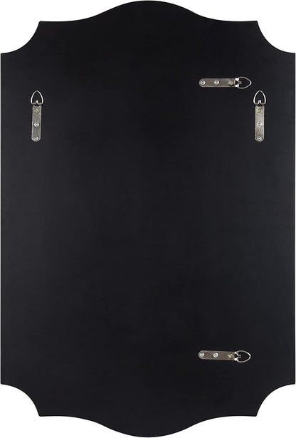 Kate and Laurel Hollyn Glam Scalloped Wall Mirror; 20 x 30; Gold; Decorative Traditional Wall Decor with Elegant Frame and Soft Scallops