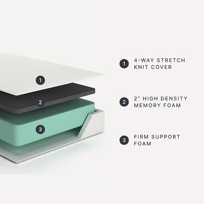 Signature Design by Ashley Chime Memory Foam 12" Queen Mattress with Thick Memory and Support Foam for Pressure Relief, Fiberglass Free, Mattress In A Box