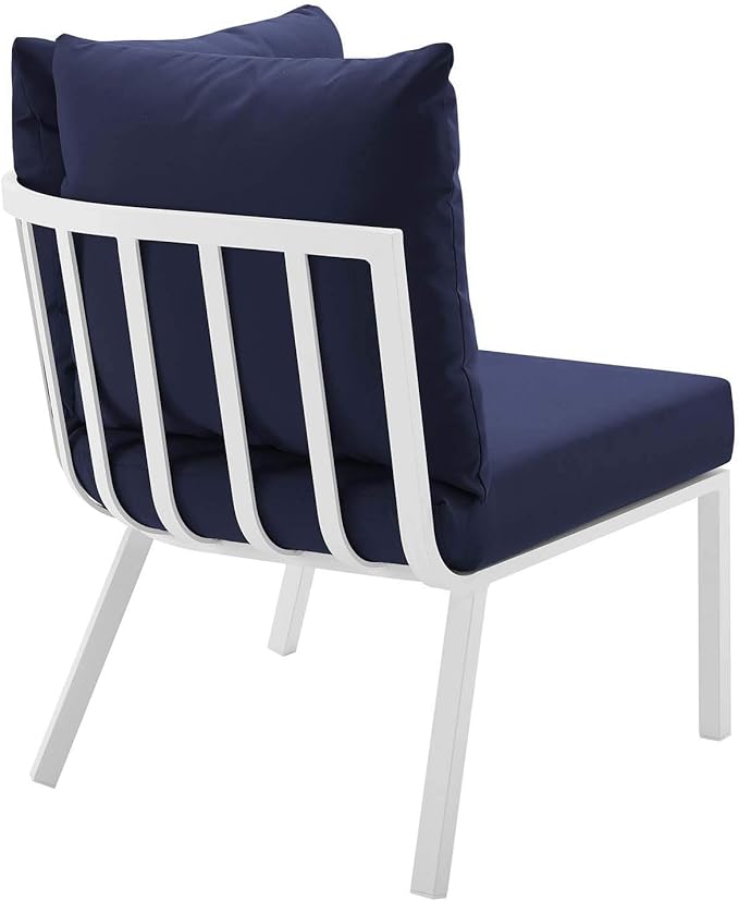 Modway Riverside Outdoor Furniture, 4-Piece Set, White Navy
