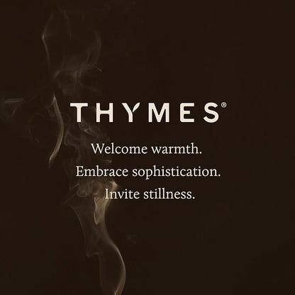 Thymes Petite Oil Reed Diffuser Set – Includes Reeds, Fragrance Oil & Glass Bottle – Luxury Scent Diffusers for Home Decor –Fresh Evergreen, Smoky Wood & Golden Amber (Noir Woods, 4 fl oz)