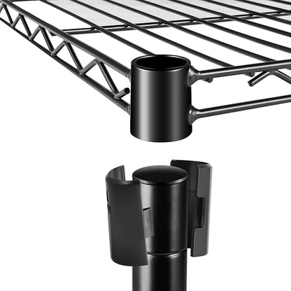 Simple Deluxe Heavy Duty 4-Shelf Storage Shelving Unit, 36" D x 14" W x 55.91" H Steel Organizer Wire Rack 1000Lb Capacity, Black