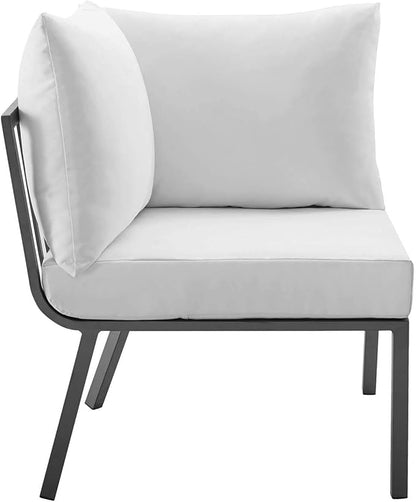 Modway Riverside Outdoor Furniture, 4-Piece Set, Gray White