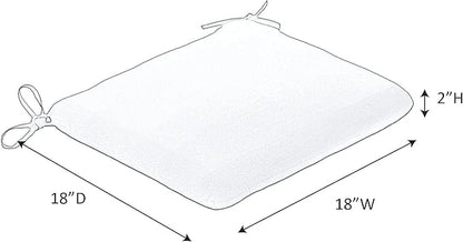 Sunbrella Patio Cushions - (2 Pack) - 18" W x 18" L x 2.5" T, Outdoor Chair Cushion with Comfort, Style & Durability Designed for Outdoor Living - Made in The USA